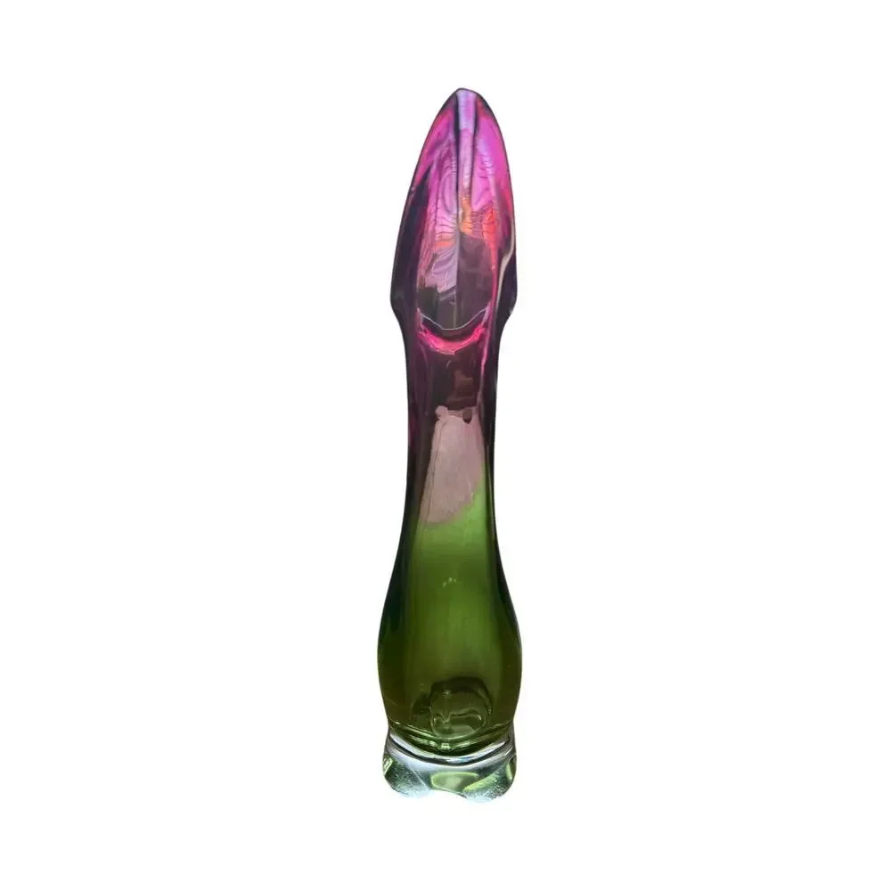 Vintage Murano Pink to Green Italian Vase